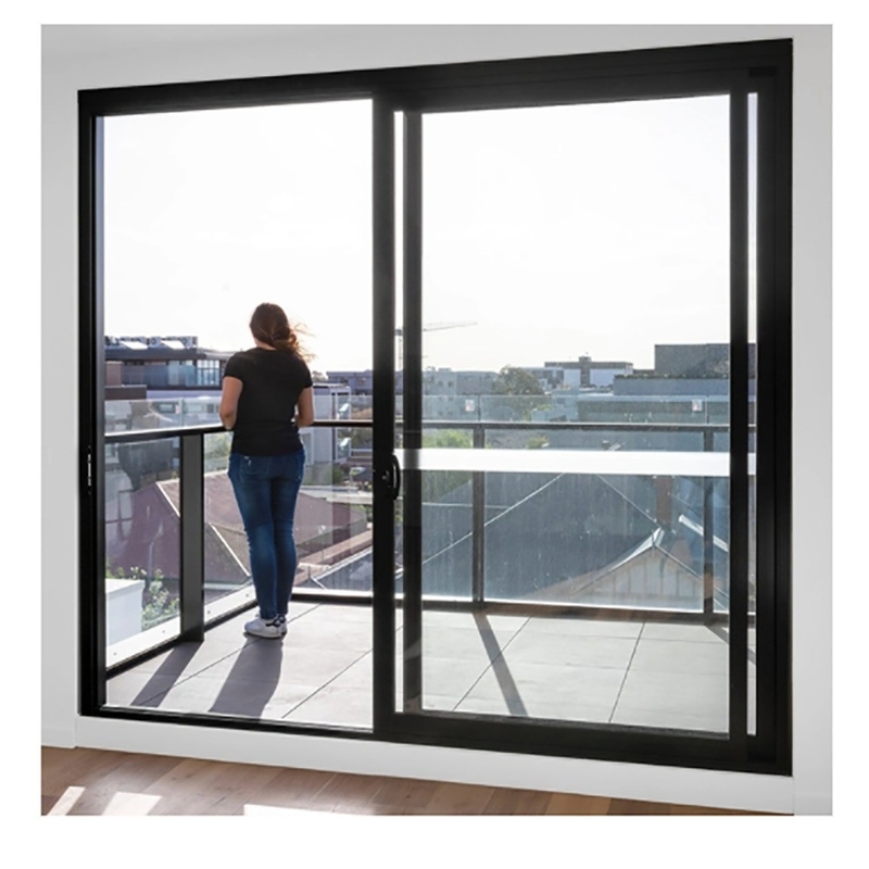 Breitrahmen Doppelverglasung Schiebetür und minimalistischer Design-Stil mit Aluminiumlegierung
