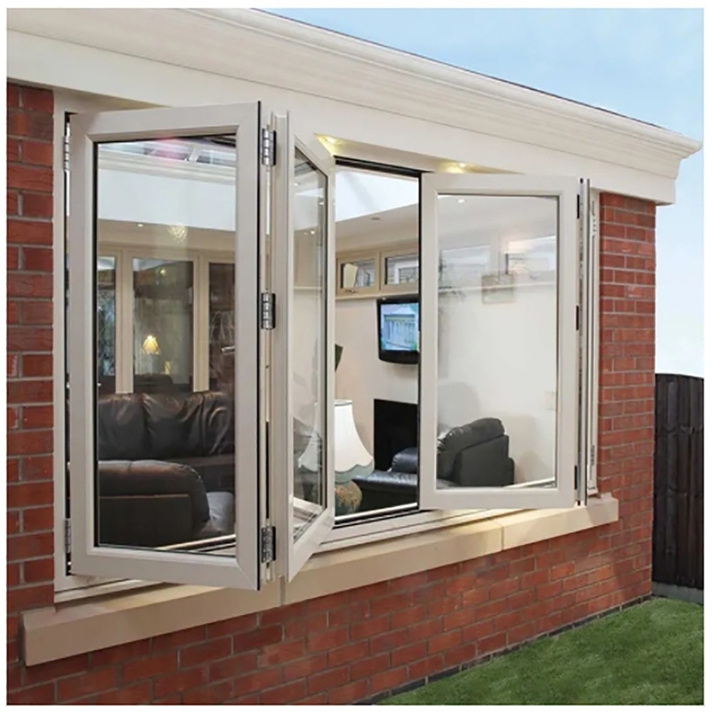 70mm Breite Aluminiumlegierungsrahmen BI Klappfenster mit modernem Design und Gleitfenster