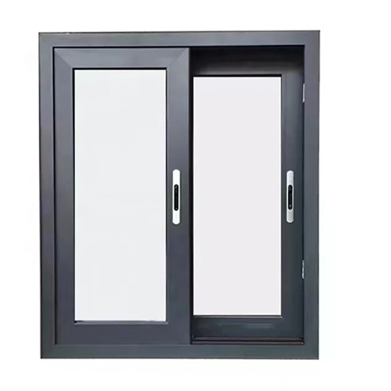 Schiebefenster aus Aluminiumlegierung aus doppelt gehärtetem Glas mit einer Wandstärke von 2,2 mm