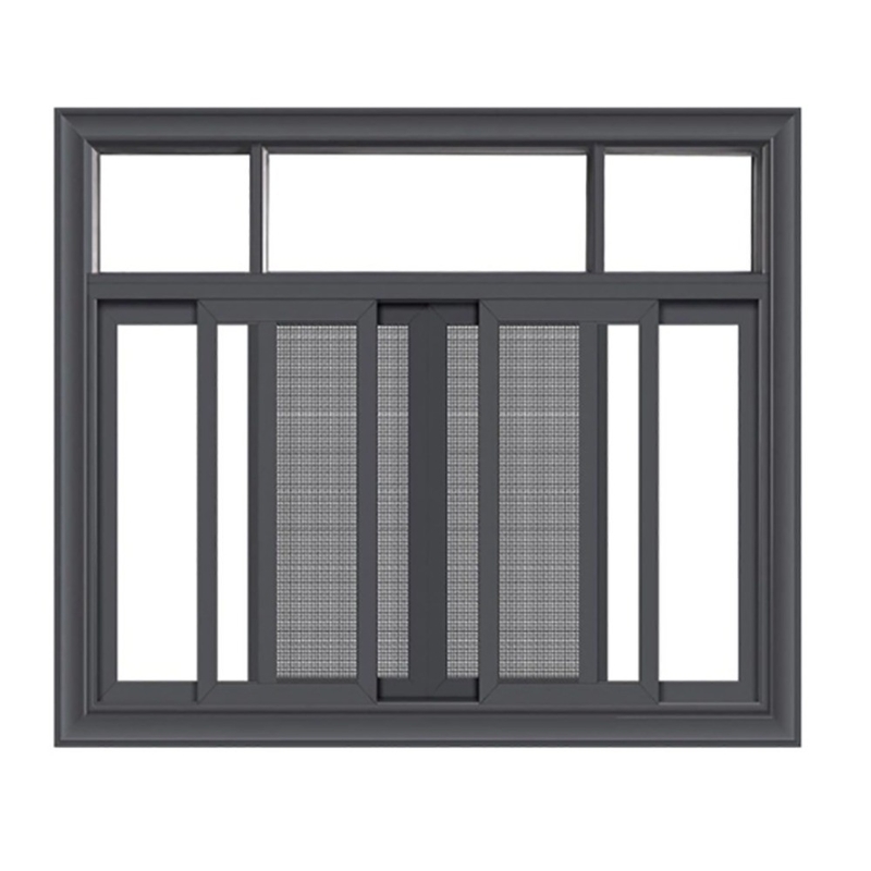 Schiebefenster aus Aluminiumlegierung aus doppelt gehärtetem Glas mit einer Wandstärke von 2,2 mm