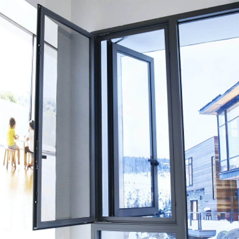 Energie schalldicht Doppelverglasung Gehärtetes Glas Aluminiumprofil Neigungs- und Drehfenster