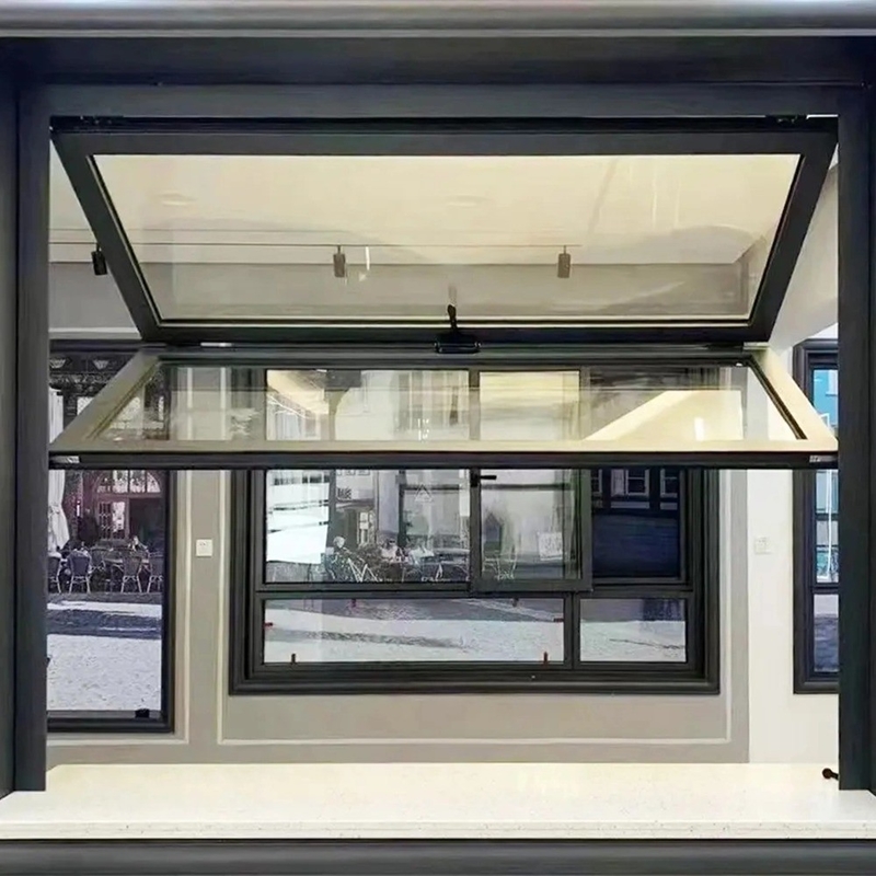 Aluminium-Zweifachfenster mit 1,4 mm Aluminiumwanddicke und 70 mm Fensterrahmenbreite