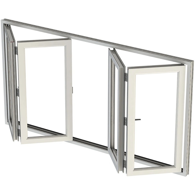 Modernes Design Klappbildschirm Schalldichte Glas Aluminium Bifold Fenster mit ≤2,1 K Wert