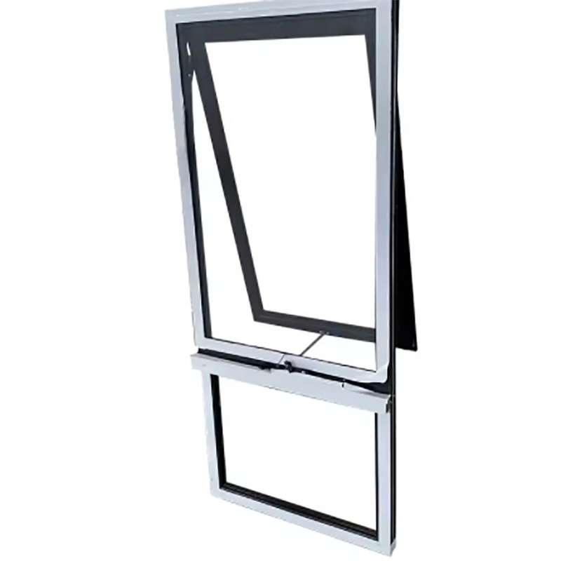 8-Weg-Siegel SKATE Graue und weiße Aluminiumlegierung Markise Fenster für Endgebäude