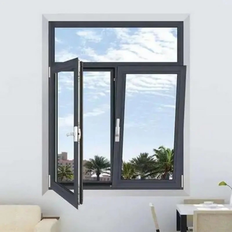 Französische Fenster aus Glas mit 304 Edelstahl-Gitter und SKATE Originalhardware