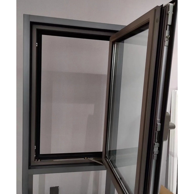 Französische Fenster aus Glas mit 304 Edelstahl-Gitter und SKATE Originalhardware