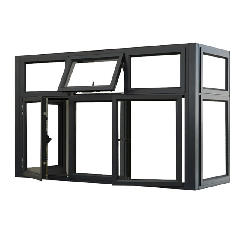 Anpassungsgröße Thermal Break Aluminium Casement Glasfenster für hängende Vorhänge Lösung