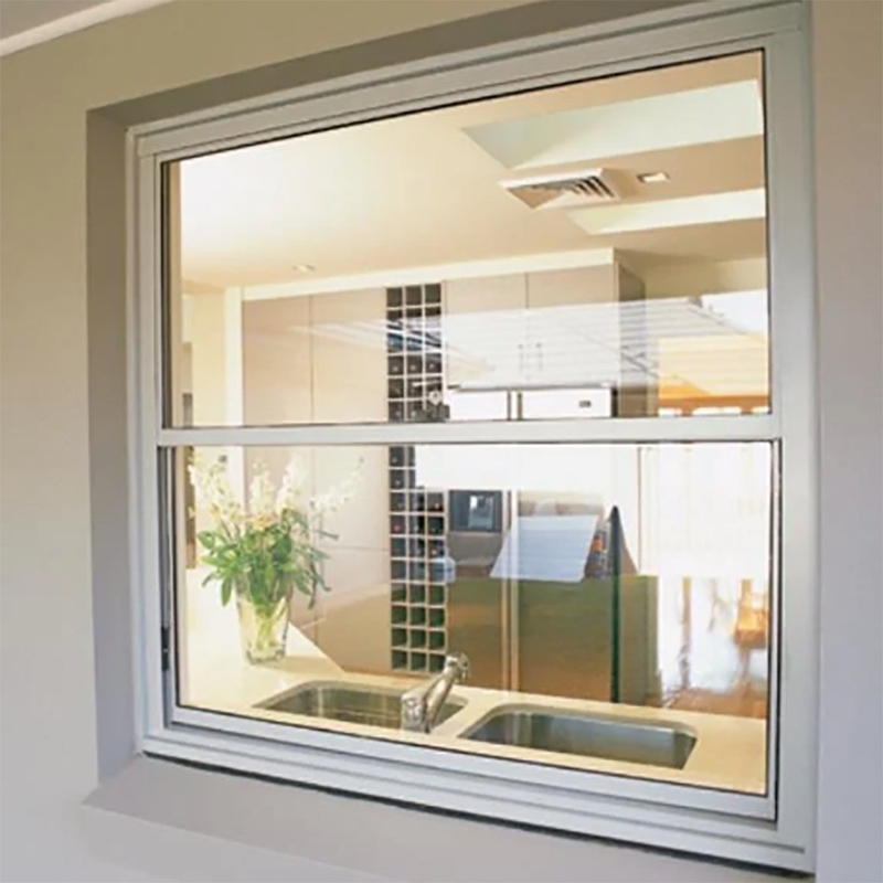 Doppelhängende Fenster mit 5 27A 55 9A 5 12A 5 Glas und Edelstahl-Schirmnetz