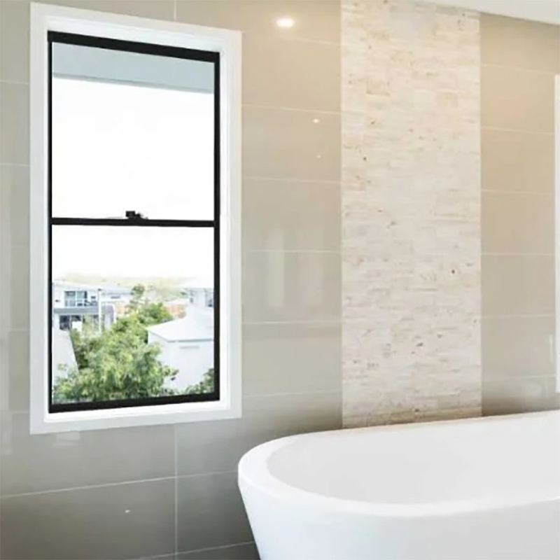 Doppelhängende Fenster mit 5 27A 55 9A 5 12A 5 Glas und Edelstahl-Schirmnetz