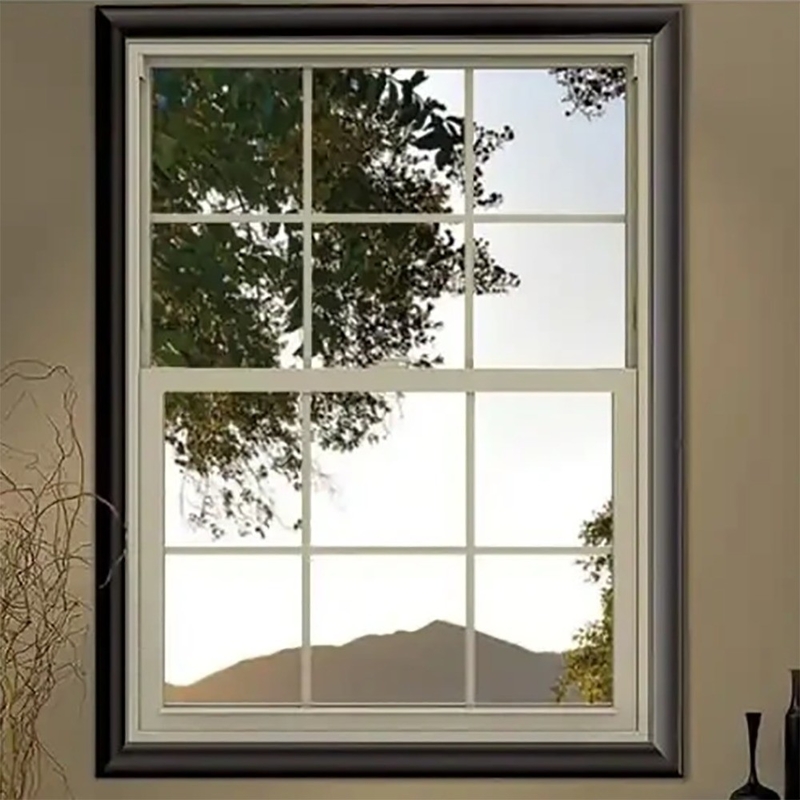 Aluminiumglas automatisches vertikal gleitendes, doppelt gehängtes Fenster für hängende Vorhänge