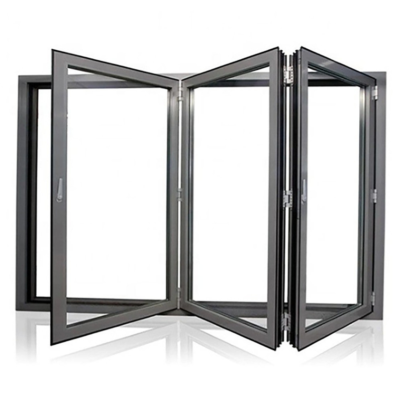 Schleiervorhang Doppelgehärtetes Aluminium Bi-Fold-Fenster für Wohnraum Werkstatt Bad