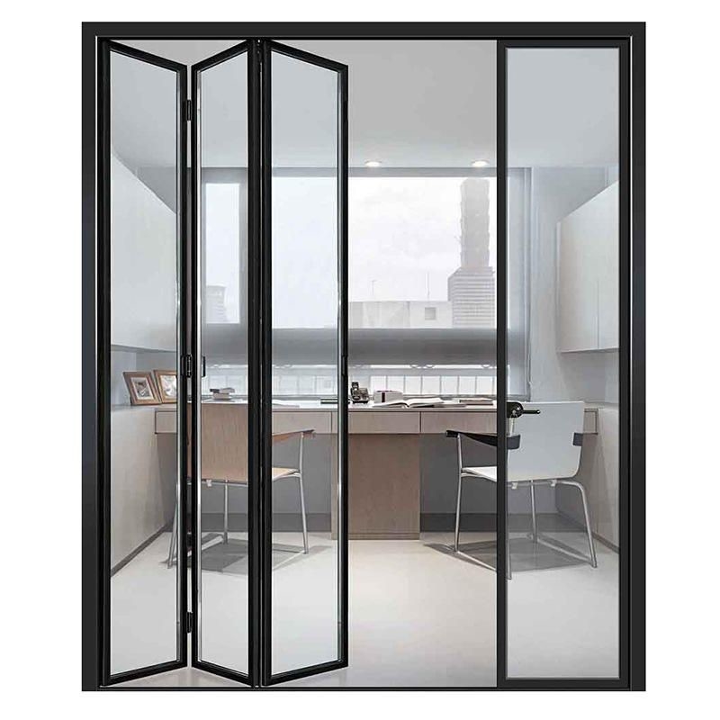 Villa wasserdicht, zweifaltbar, Außen-Aluminium-Zweifachtüren mit Winddruckbeständigkeit von Stufe 9