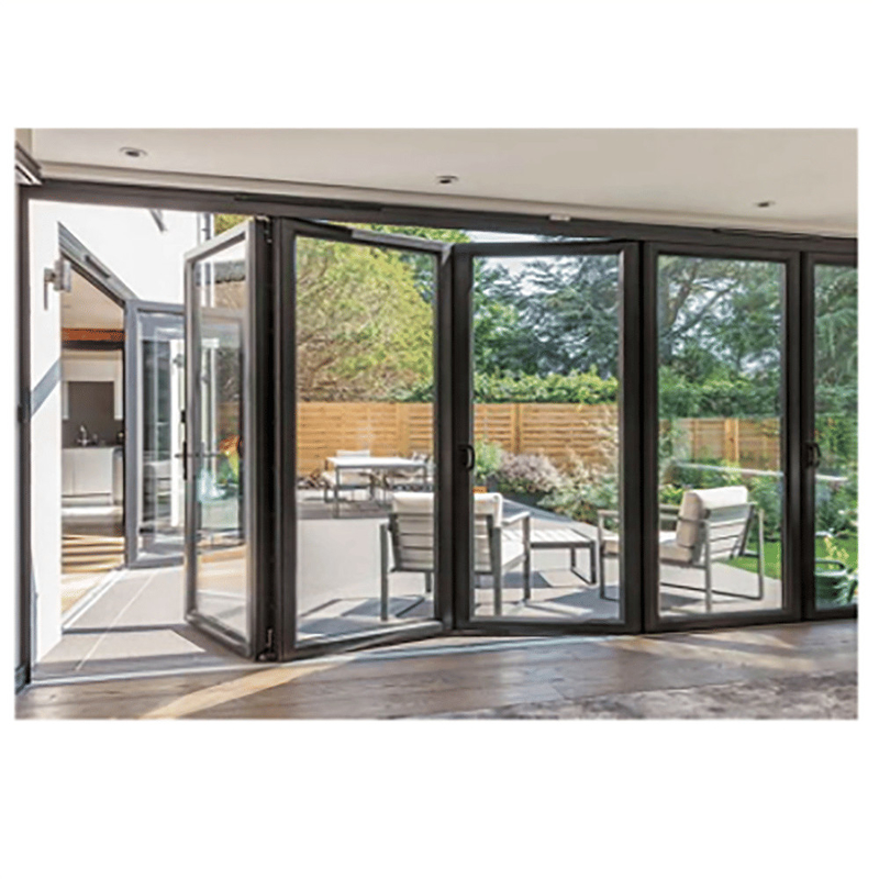 Villa wasserdicht, zweifaltbar, Außen-Aluminium-Zweifachtüren mit Winddruckbeständigkeit von Stufe 9