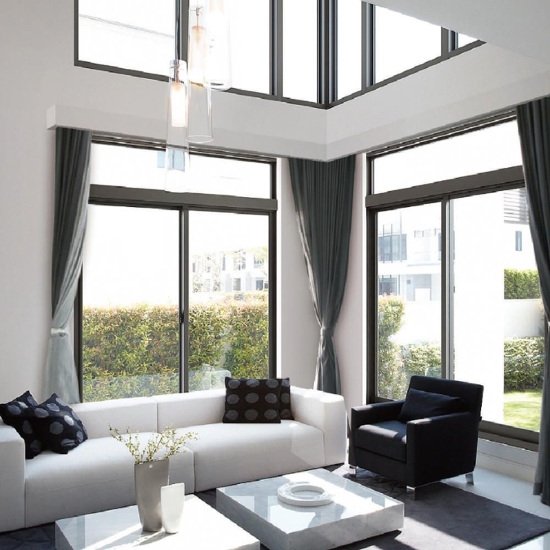 Mode Neues Design Anpassungsfähiges Aluminium Aluminium Schiebefenster mit einer Wandstärke von 2,2 mm