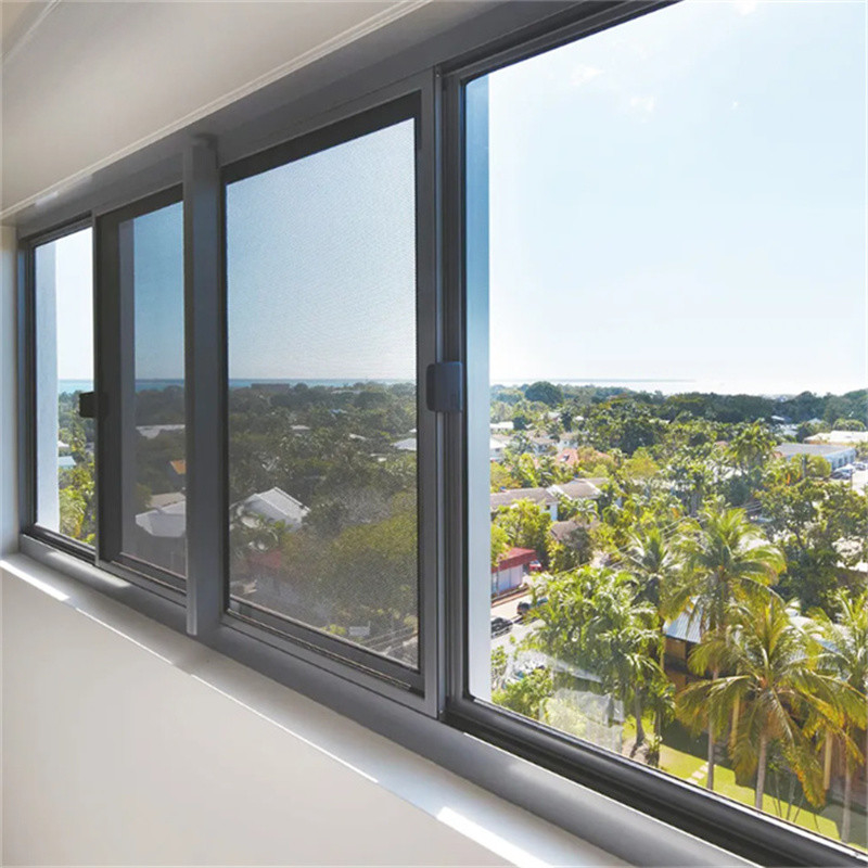 Mode Neues Design Anpassungsfähiges Aluminium Aluminium Schiebefenster mit einer Wandstärke von 2,2 mm
