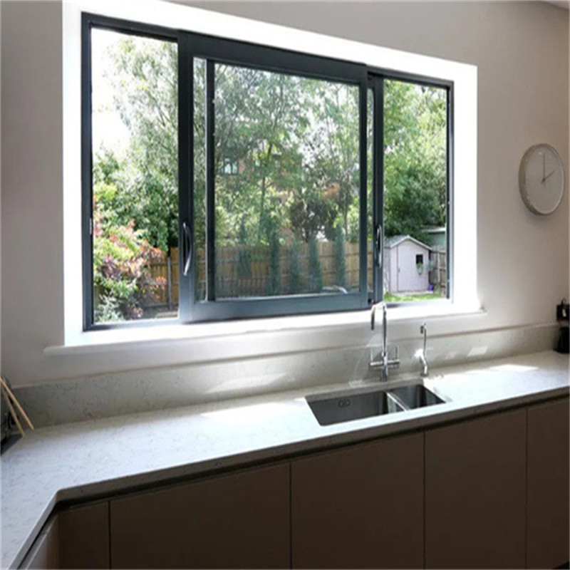 Mode Neues Design Anpassungsfähiges Aluminium Aluminium Schiebefenster mit einer Wandstärke von 2,2 mm