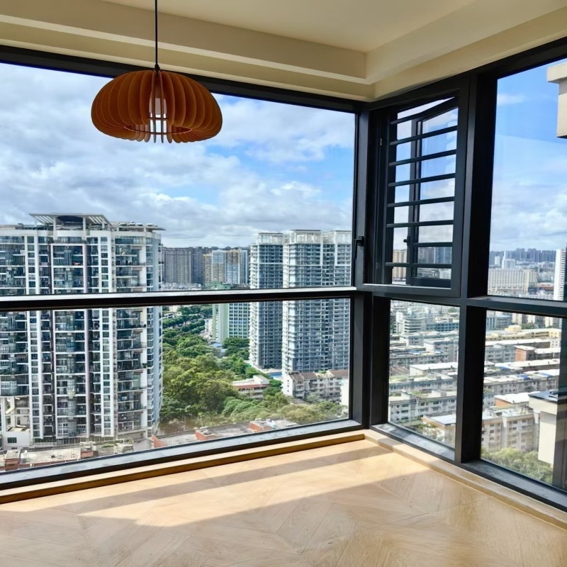 Moderne Design-Stil Schalldichte Gehäuse Fenster mit thermischen Bruch Aluminiumprofil Lärmreduzierung Lösung