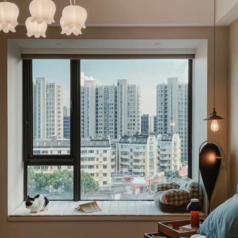 Moderne Design-Stil Schalldichte Gehäuse Fenster mit thermischen Bruch Aluminiumprofil Lärmreduzierung Lösung