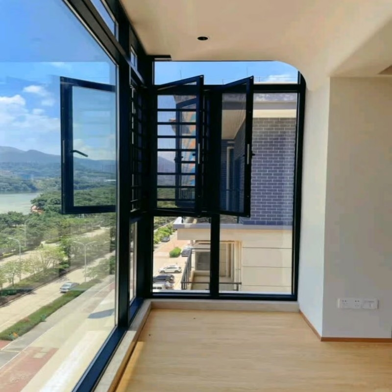 Aluminiumlegierung Glasfenster Villa Haus Projekt Aluminium Dreh-Kipp-Glasfenster mit überlegener Luftdichtheit