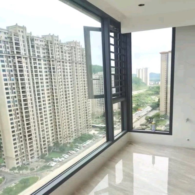 Modernes Design Handkurbel Aluminium Drehfenster mit R-Typ Anti-Kollisions-Ecke