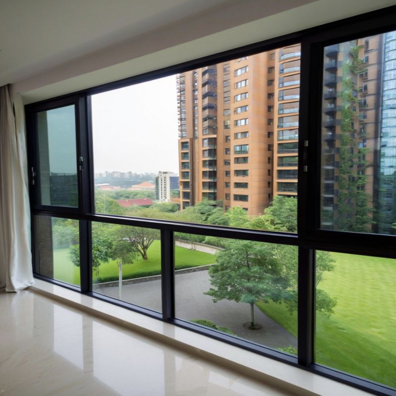 Modisches neues Design Aluminium Doppelverglasung Schiebefenster mit Low-E-Glas für kleine Räume