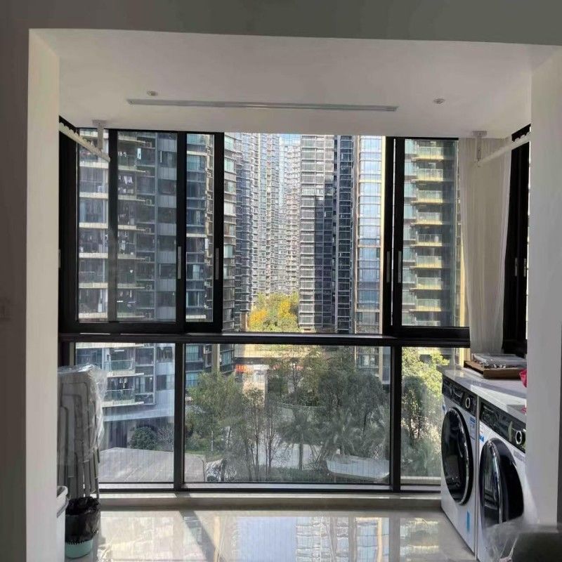 Modisches neues Design Aluminium Doppelverglasung Schiebefenster mit Low-E-Glas für kleine Räume