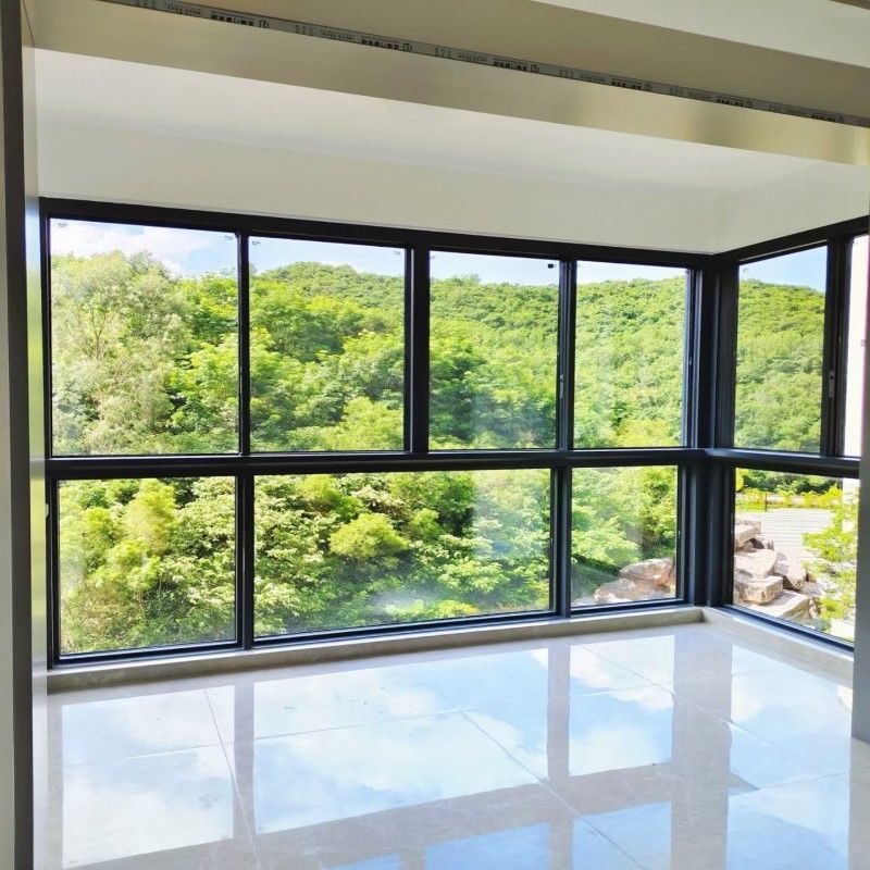 Modisches neues Design Aluminium Doppelverglasung Schiebefenster mit Low-E-Glas für kleine Räume