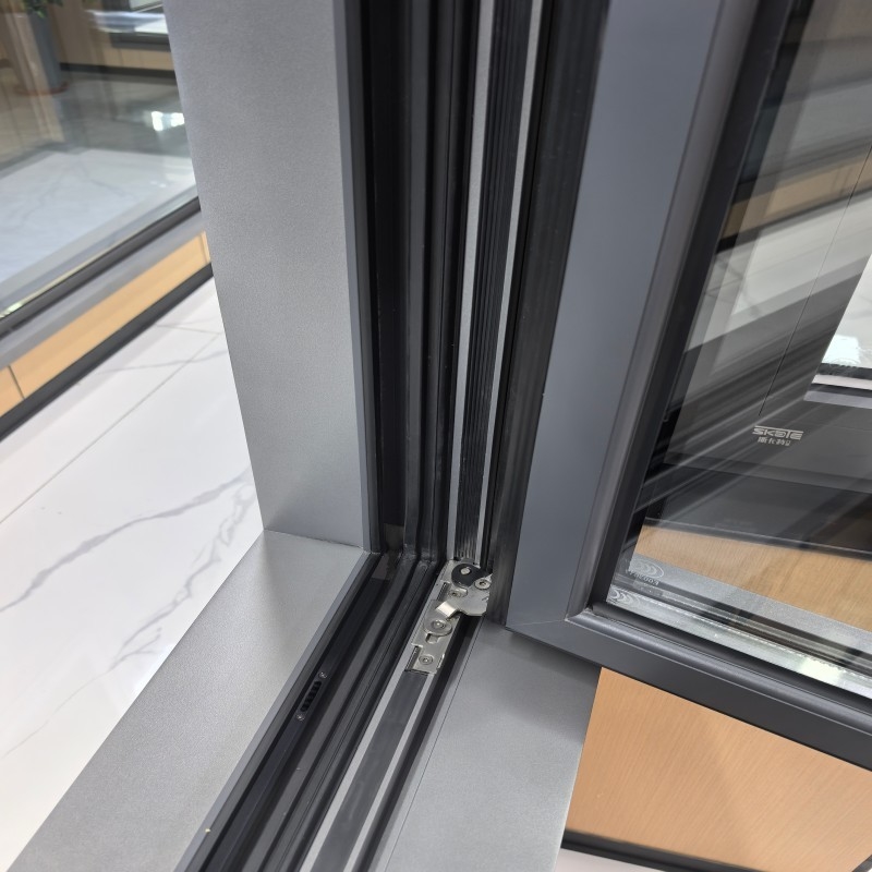 Premium-Aluminium-Gehäuse Wetterfestheit gehärtetes Glasfenster für Häuser und Büros mit SKATE Original Hardware