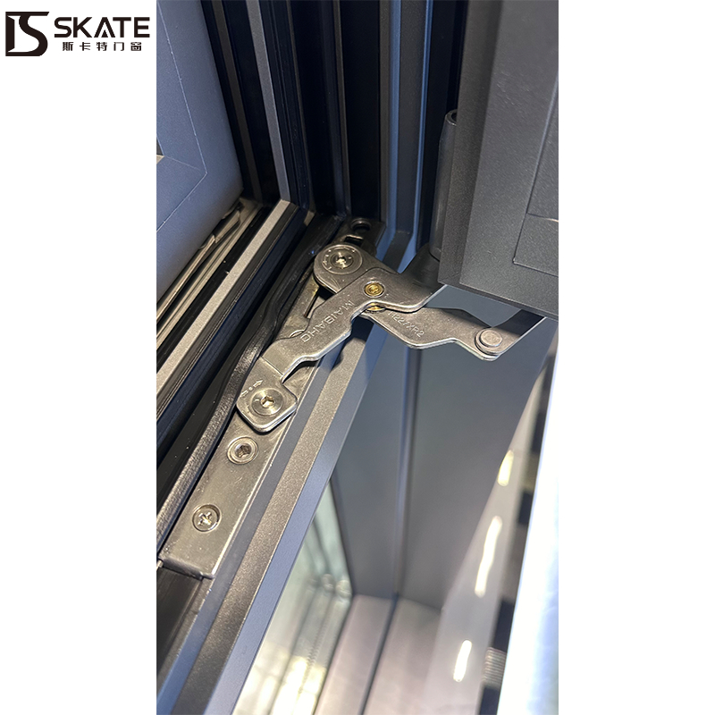 Premium-Aluminium-Gehäuse Wetterfestheit gehärtetes Glasfenster für Häuser und Büros mit SKATE Original Hardware