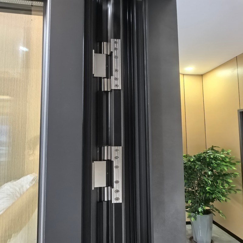 Factory Direct Sales Aluminum Casement Door with Triple Glazed Low-E Tempered Glass