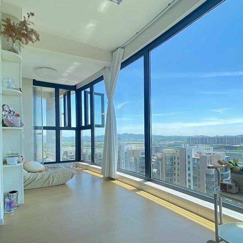 Minimalist Style Energy Efficiency Thermal Break Aluminum Casement Window for Modern Home