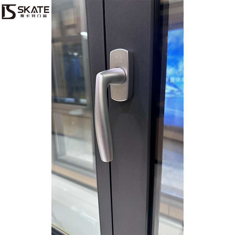Robust Aluminum Casement Window with Reinforced Frame and Stainless Steel Hinges for Secure Homes