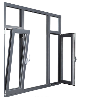 Stufe 6 Wasserdichtheit Gehärtetes Glas Aluminiumlegierung Wärmeabbruch Gehäuse Fenster