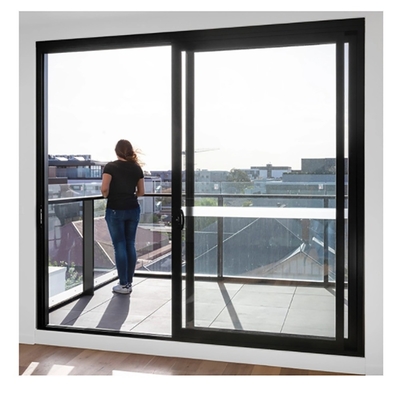 Breitrahmen Doppelverglasung Schiebetür und minimalistischer Design-Stil mit Aluminiumlegierung