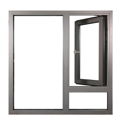 Faltbildschirm Winddicht Aluminium Doppelverglasung Flush Casement Fenster