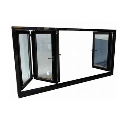 Aluminiumklappbare Fenster für Wohngebäude mit Edelstahlschirmnetzen